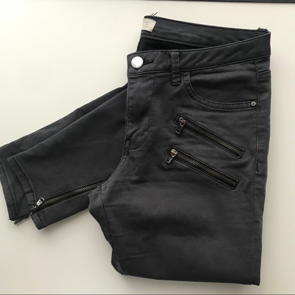 Zara 1975 Gray Denim Jeans 6
